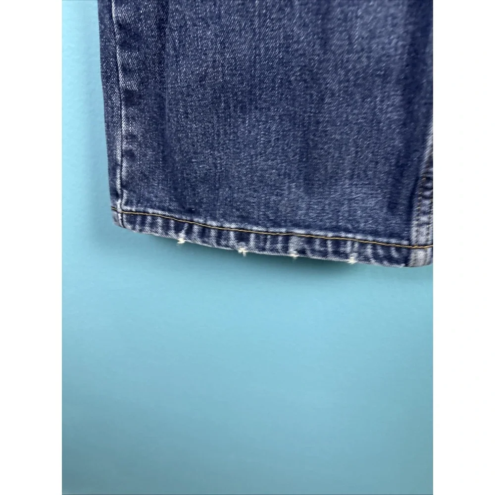 Levis Jeans Mens 32x36 Blue 527 Bootcut Western Cowboy Denim Dark Cotton